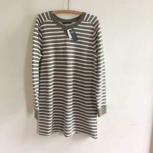 Long sleeved striped dress, easy wear, comfy
